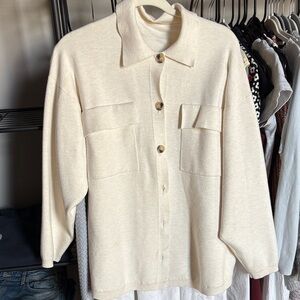 Cream Button-Up Shirt